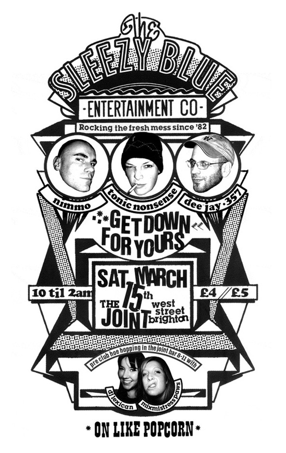 Sleezy Blue Poster March 2002