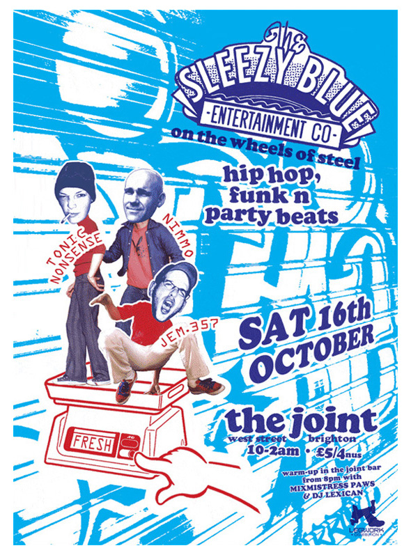 Sleezy Blue Poster October 2004