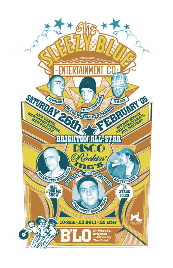 Sleezy Blue Poster February 2005