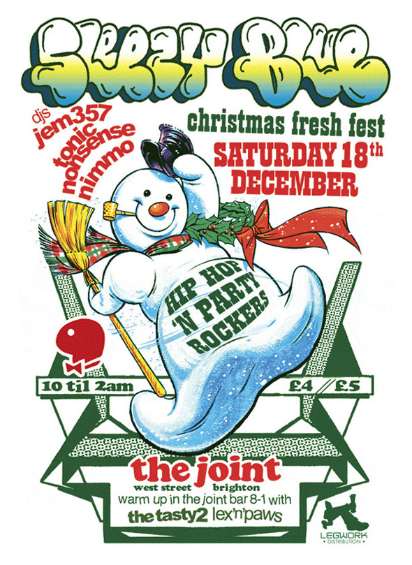 Sleezy Blue Poster Christmas 2003